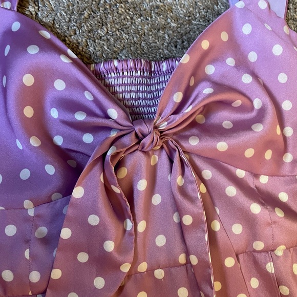 Purple Polka Dot Dress - Picture 2 of 4